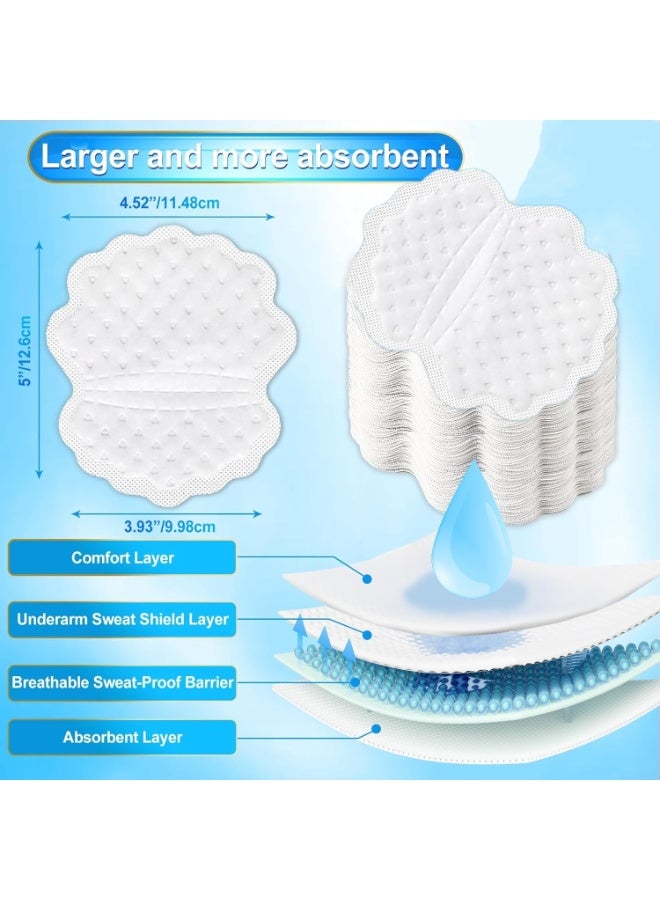 VIUAUAX Armpit Sweat Pads, 100 Pcs Wider and larger Underarm Sweat Pads for Men Hyperhidrosis, Disposable Sweat Pads for Under Arms, Sweat Free Armpit Protection for Outdoor Work Meeting - Image 2